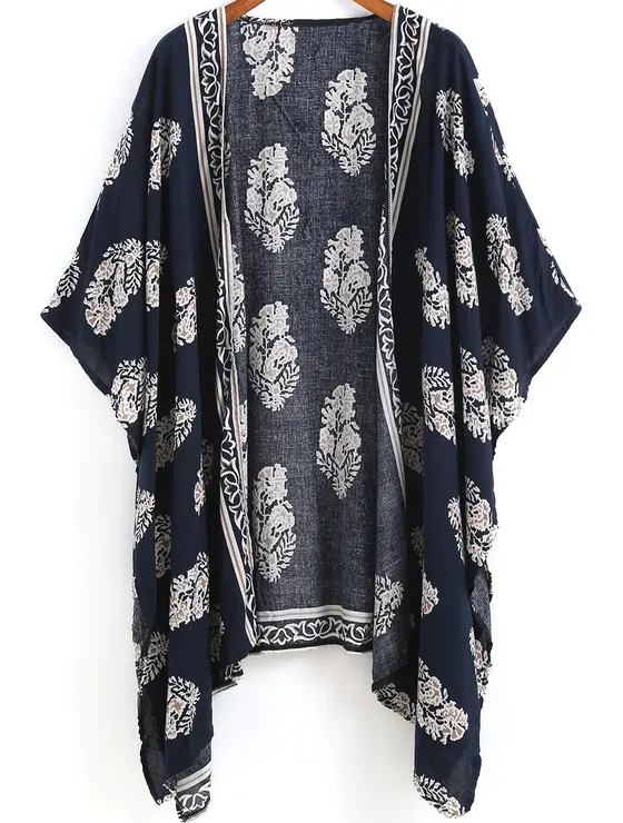 kimono azul marino vintage