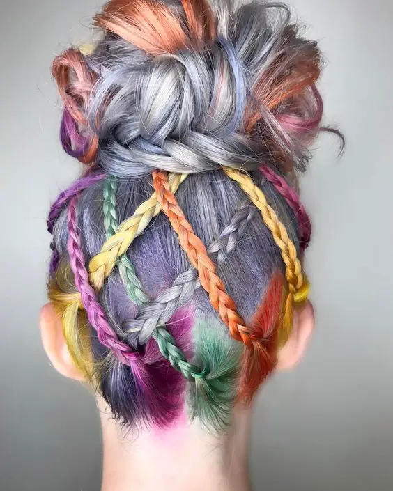 hidden rainbow hair.